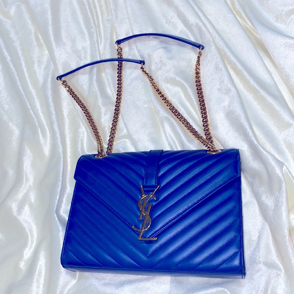 YSL classic monogram envelope bag Matelasse chevron leather bag - Picture 3 of 12